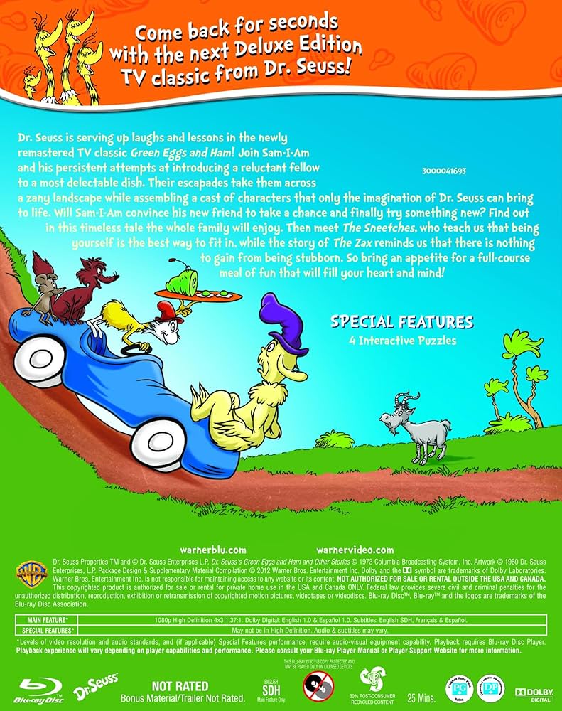 Amazon.com: Dr Seuss's Green Eggs and Ham and Other Stories
